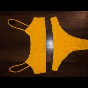 Bright yellow two piece ZAFUL swimsuit!!